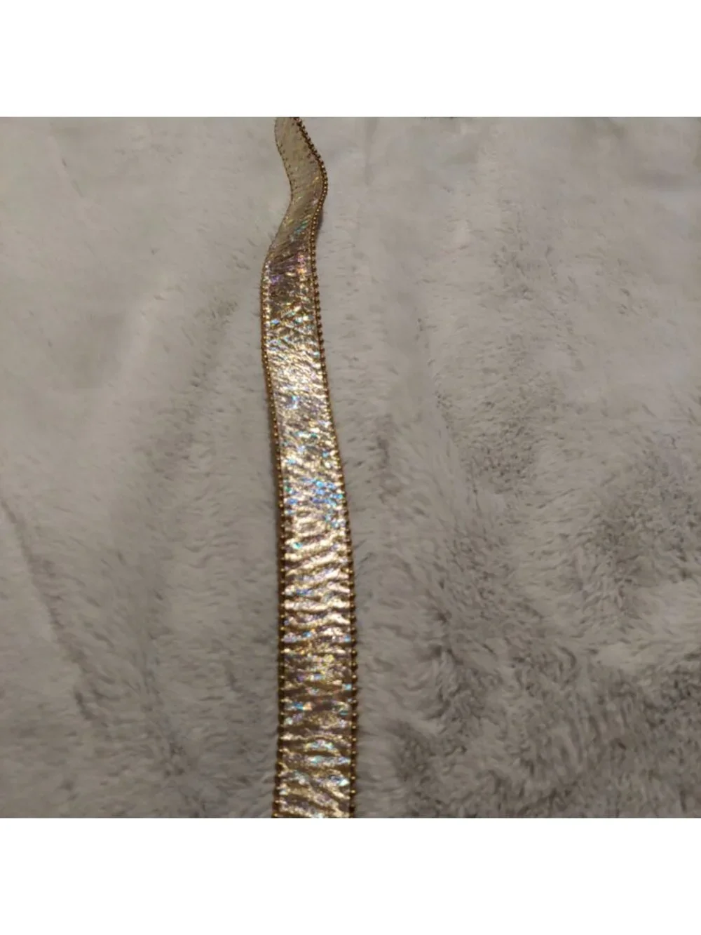 B.B. Simon Belt 36 Iridescent Silver Gold Beaded Y2K Runway Maximalist Designer